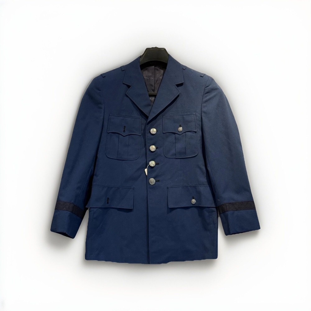 Vintage Air‎ Force Jacket 38R Blue Service Dress Uniform Military Coat - 1980's